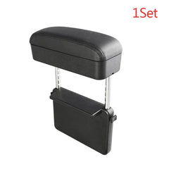 Adjustable Car Armrest Box – Elbow Support Seat Gap Organizer with Cushion