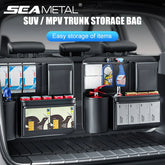 Opbergtas voor kofferbak SUV/MPV – Slijtvaste PU-lederen rugleuningorganizer