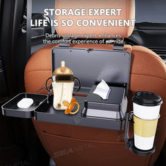 Foldable Car Seat Tray Table – Portable Backseat Snack & Drink Holder for Kids