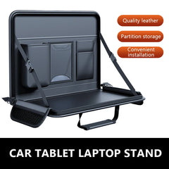 Portable Car Steering Wheel Laptop Tray – Foldable Multi-Pocket Storage Organizer