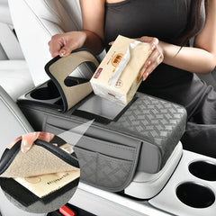 Car Center Console Armrest Cushion – 12-in-1 Multi-Function Pad with Storage & Cup Holder
