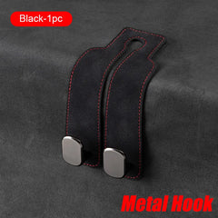 Car Headrest Hanging Hook – Premium Suede 20KG Heavy-Duty Storage Hook