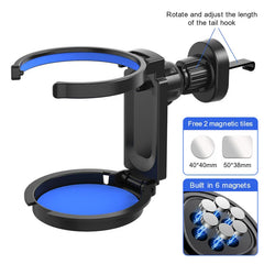 360-Degree Rotation Car Vent Phone Mount – 2-in-1 Magnetic Holder with Cup Stand