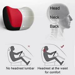 Almohada de soporte cervical y lumbar para coche – Espuma viscoelástica transpirable con funda extraíble