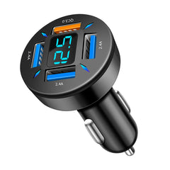 66W Car Cigarette Lighter Charger – 4-Port Fast Charging for iPhone, Xiaomi, Samsung
