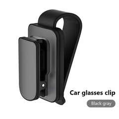 Alloy Car Glasses Holder – Stable Metal Sun Visor Sunglasses Clip Anti-Scratch
