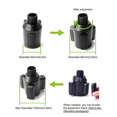 4-in-1 Car Cup Holder Extension – 360° Rotating Snack Tray & Drink Holder (3kg Load)