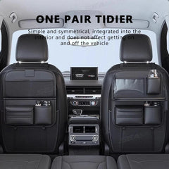 8-in-1 Car Seat Back Organizer with Foldable Tray – Waterproof Wear-Resistant Storage Bag