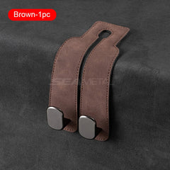Premium Car Headrest Hook – Suede Rear Seat Dual Alloy Hanger with 20KG Load Capacity