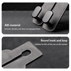 Auto Hoofdsteun Ophanghaak – Premium Suède 20KG Zware Opberghaak