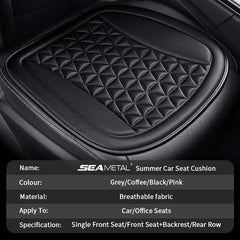 Funda de Asiento de Coche Transpirable 3D – Diseño Convexo Disipación de Calor Antisudor Cojín Universal