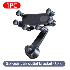 Air Vent Car Phone Holder – 6-Joint 360° Gravity Mount Stable Hook for 4.7–7 Inch Phones