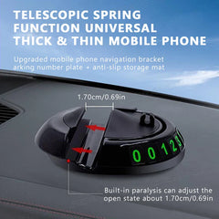 Car Dashboard Phone Holder with Anti-Slip Mat – 360° Rotating Head-Up Navigation Mount