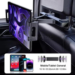 Upgraded Car Headrest Phone Holder – Telescopic Anti-Shake Mount for 4–12.9 Inch iPad & iPhone