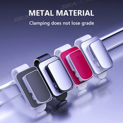 Alloy Car Glasses Holder – Stable Metal Sun Visor Sunglasses Clip Anti-Scratch