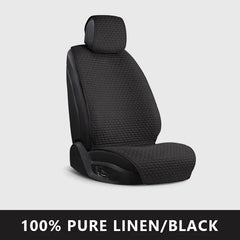 Breathable 100% Linen Car Seat Cover – Cooling Sweat-Absorbing Cushion for SUV & Sedan