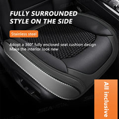 Funda Transpirable de Seda Helada para Asientos Delanteros de Coche – Protector Universal de Asientos Envolvente, Refrigerante y Antiarañazos