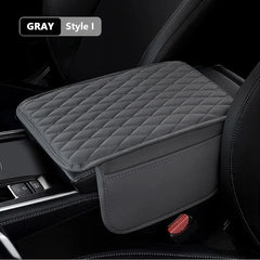 Breathable Car Arm Rest Cushion – Anti-Scratch Center Console Cover with Storage Bag
