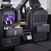 Auto Stoelrug Organizer met Opklapbaar Tafelblad – Anti-Trap Mat met Meerdere Vakken voor Kinderen