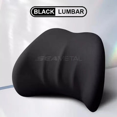 Car Neck & Lumbar Support Pillow – Breathable Memory Foam with Removable Cover
