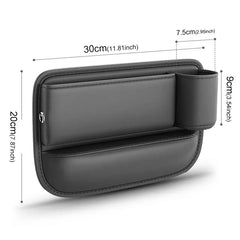 Universal Car Seat Gap Filler – Wear-Resistant PU Leather Organizer with Cup Holder