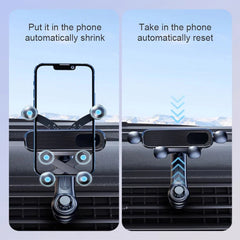 Gravity Car Phone Holder – Telescopic Air Vent Mount with 360° Rotation for 4.7–7 Inch Phones