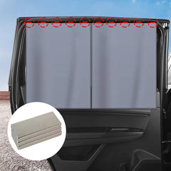 Magnetic Car Window Sun Shades (2Pcs) – Double Layer Privacy UV Protection Curtain