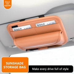 Luxury Car Visor Glasses Holder – Flannel-Lined Scratch-Free Sun Visor Storage Case