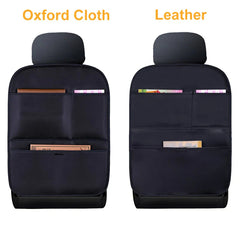 Car Seat Back Organizer – Leather Anti-Mud Kick Protector Easy to Clean