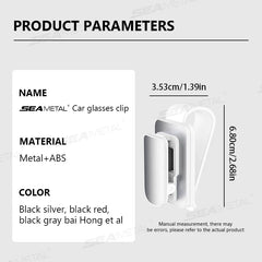 Alloy Car Glasses Holder – Stable Metal Sun Visor Sunglasses Clip Anti-Scratch