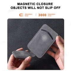 Soporte de Lujo de Gamuza para Gafas de Coche – Fuerte Clip Magnético para Parasol con Bolsillo para Tarjetas