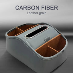 Multi-Functional Car Center Console Organizer – PU Leather Arm Rest Storage Box