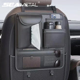 Auto Rugleuning Organizer – Nappaleer Opbergtas Achterbank met Anti-Trapmat