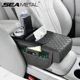 Car Center Console Armrest Cushion – 12-in-1 Multi-Function Pad with Storage & Cup Holder