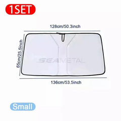 Foldable Car Front Window Sunshade – Summer Cooling UV Protection Curtain