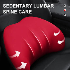 Almohada de soporte cervical y lumbar para coche – Espuma viscoelástica transpirable con funda extraíble