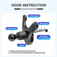 Anti-Shake Car Air Vent Phone Mount – Free Adjustment Stable Smartphone Holder