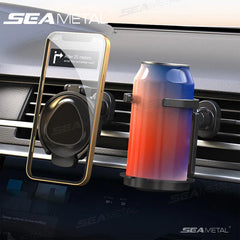 Soporte magnético para teléfono de coche con ventilación y rotación de 360 grados – Soporte magnético 2 en 1 con base para vaso
