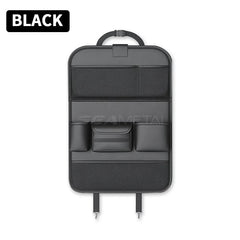 PU Leather Car Backseat Organizer – 9-in-1 Storage with Mesh Pocket & Tissue Holder