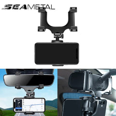Car Rearview Mirror Phone Holder – Stable Anti-Shake 360° Rotation Navigation Mount