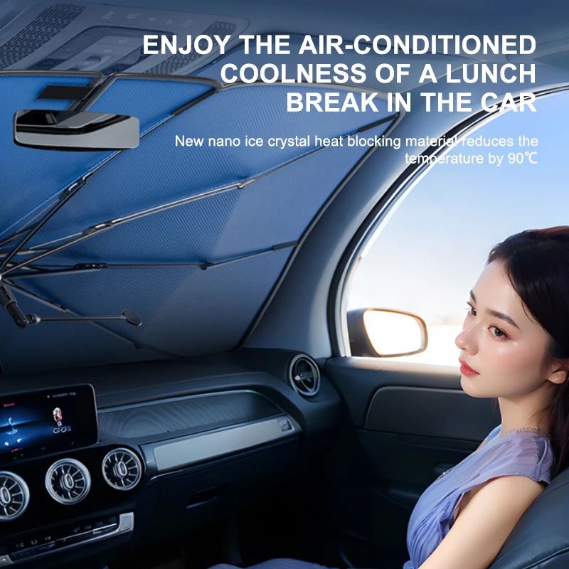 Car Windshield Sun Shade Umbrella – Ultimate UV Protection & Heat Reduction