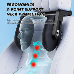 3D Memory Foam Car Neck Support Pillow – Adjustable Headrest Cushion for Comfortable Travel