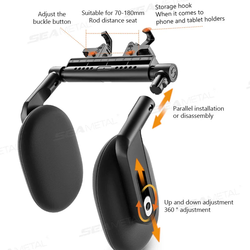 3D Memory Foam Car Neck Support Pillow – Adjustable Headrest Cushion for Comfortable Travel