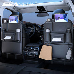 Multifunctionele auto-achterbankorganizer – Opbergtas met 8 vakken en bekerhouder