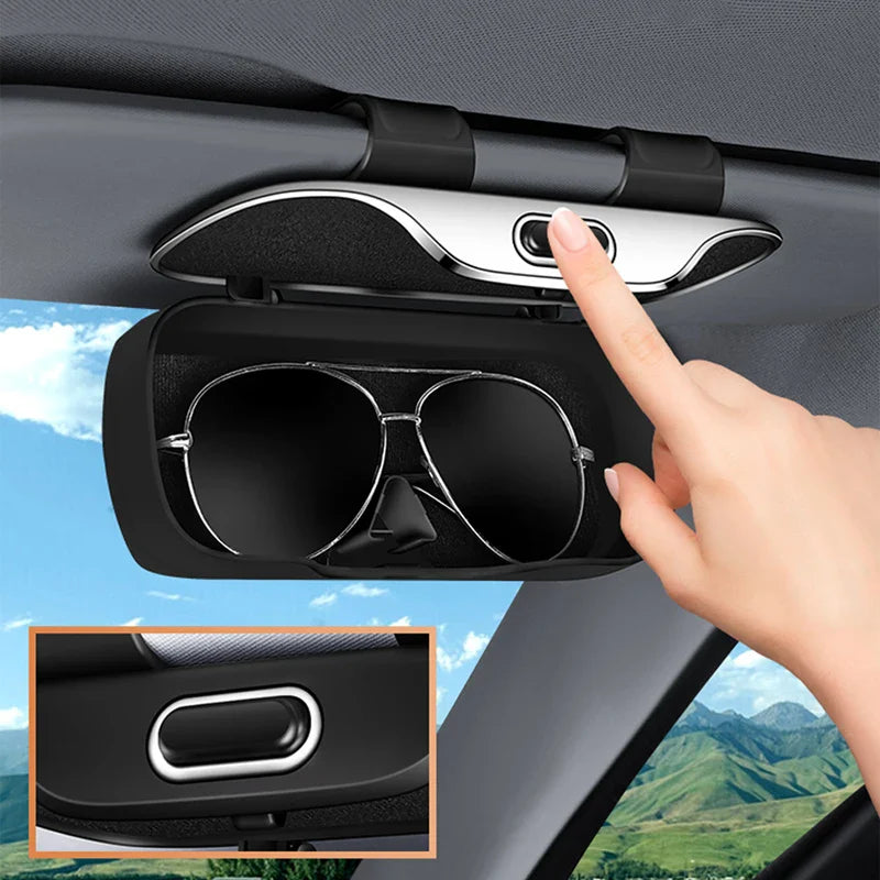 Car Sun Visor Sunglasses Holder – Extra-Large Anti-Scratch Hard Protection Case