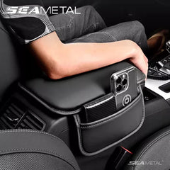 PU Leather Car Arm Rest Extension Pad – Anti-Scratch Center Console Protector