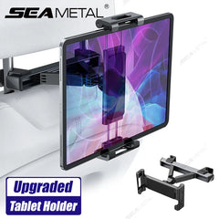 Telescopic Car Headrest Tablet Holder – 360° Rotating Mount for 4–12.9in Devices