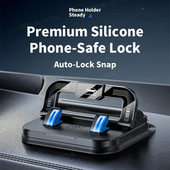 Dashboard Car Phone Holder – 360° Rotation Head-Up Mount with Anti-Slip Base & Number Plate