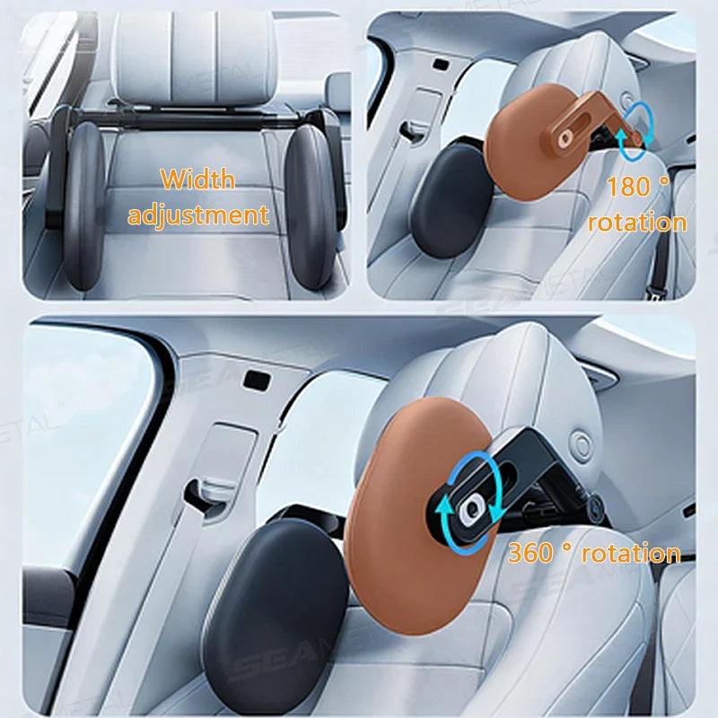 3D Memory Foam Car Neck Support Pillow – Adjustable Headrest Cushion for Comfortable Travel