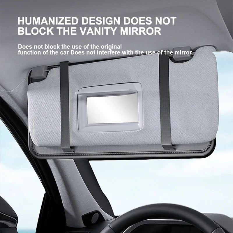 Luxury Car Sun Visor Organizer – PU Leather Multi-Pocket Storage Bag with Glasses Holder